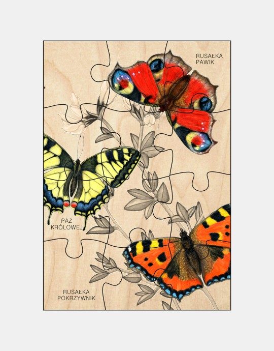 Puzzle drewniane - Motyle
