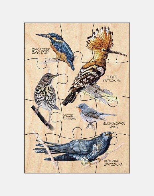 Puzzle drewniane - Ptaki 2